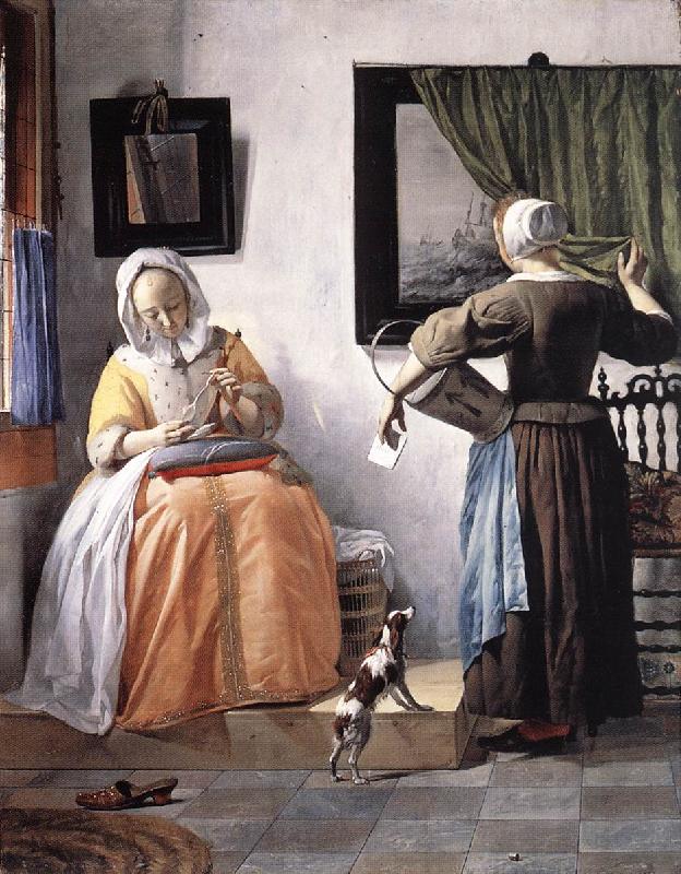 METSU, Gabriel Woman Reading a Letter sg Germany oil painting art